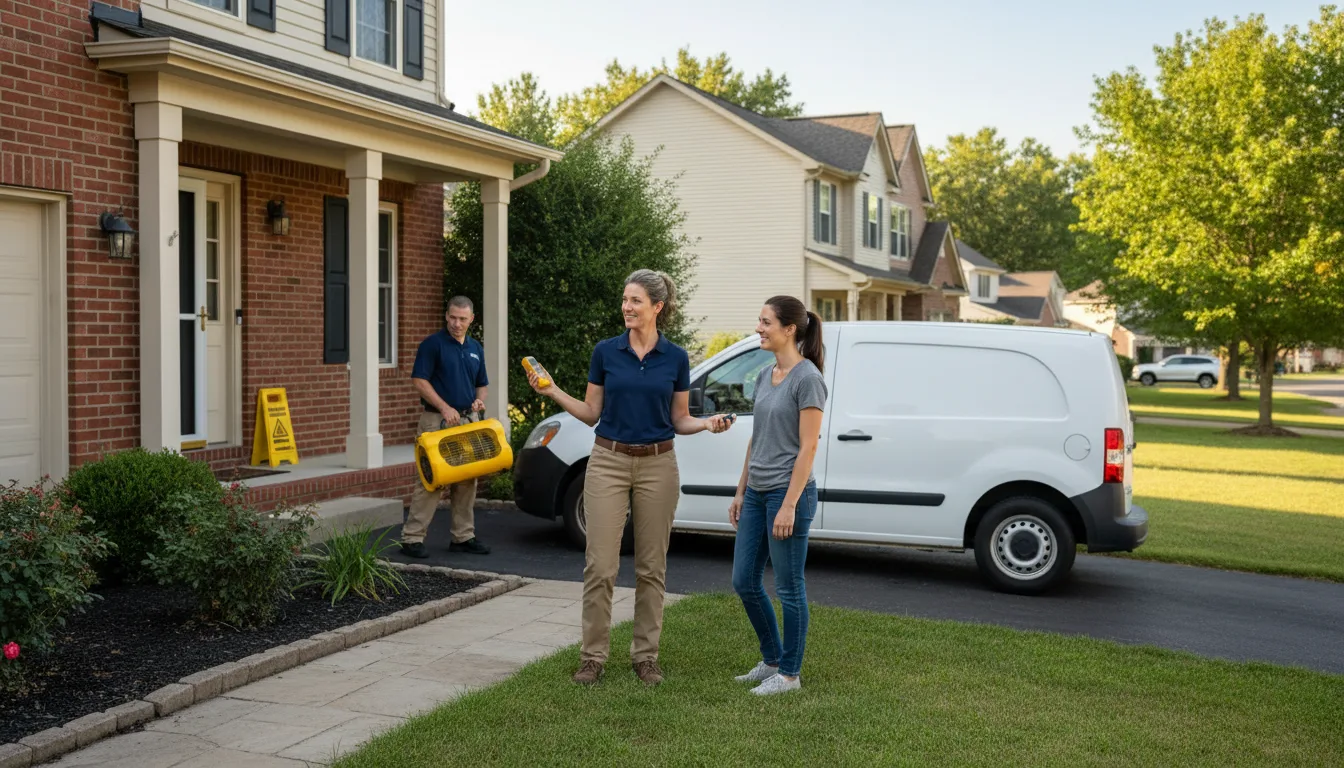 Residential water damage restoration in Robeline, LA